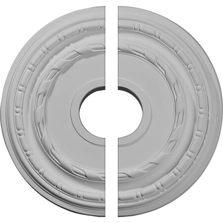 Ekena Millwork Dublin Ceiling Medallion, Two Piece (Fits Canopies up to 8 1/4"), 15 3/8"OD x 3 5/8"ID x 1"P CM15DU2